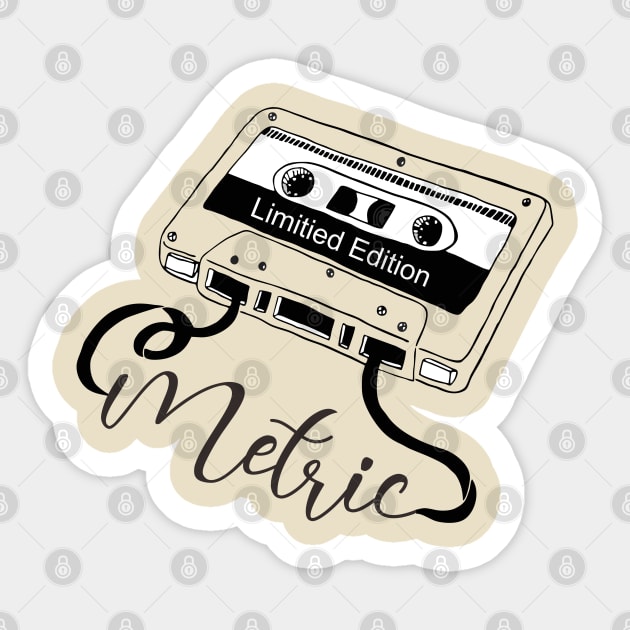 Metric - Limitied Cassette Sticker by blooddragonbest